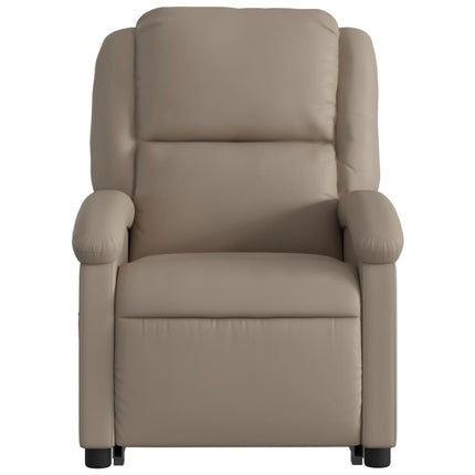Reclinerfåtölj med uppresningshjälp cappuccino konstläder