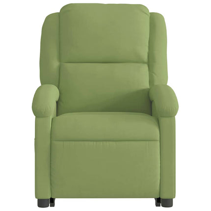 Reclinerfåtölj med uppresningshjälp ljusgrön sammet