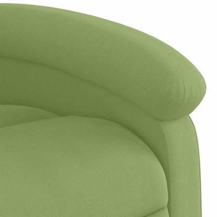Reclinerfåtölj med uppresningshjälp ljusgrön sammet