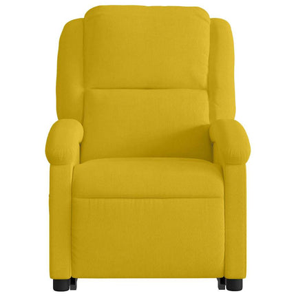 Reclinerfåtölj med uppresningshjälp gul sammet