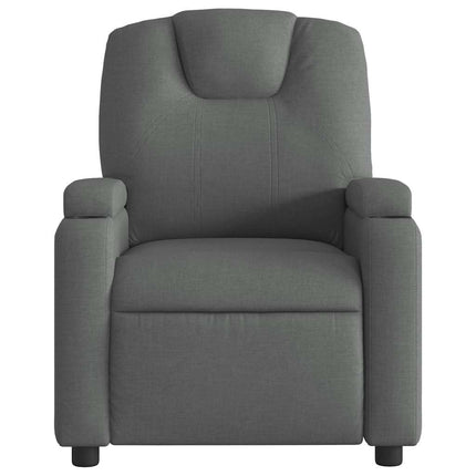 Elektrisk reclinerfåtölj mörkgrå tyg