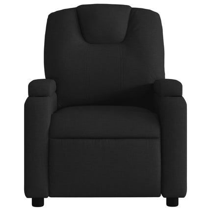 Elektrisk reclinerfåtölj svart tyg