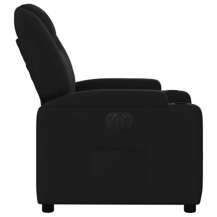 Elektrisk reclinerfåtölj svart tyg