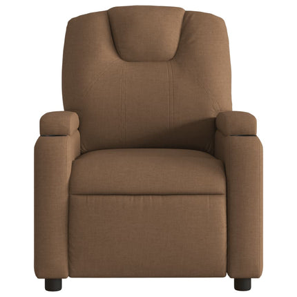 Elektrisk reclinerfåtölj Brun tyg