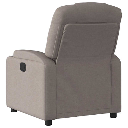 Elektrisk reclinerfåtölj taupe tyg