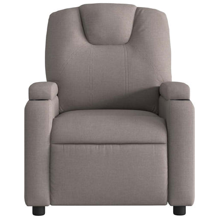 Elektrisk reclinerfåtölj taupe tyg
