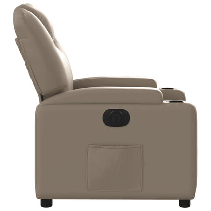 Elektrisk reclinerfåtölj cappuccino konstläder