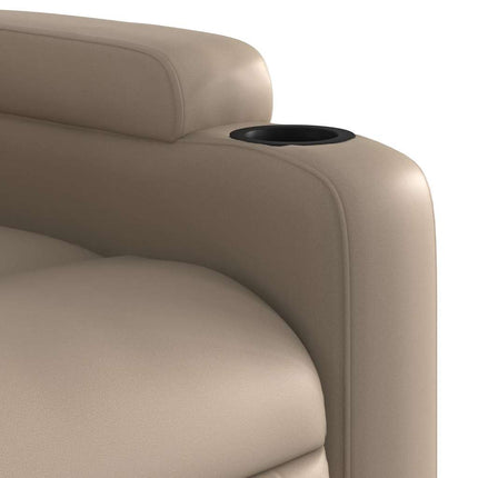 Elektrisk massagefåtölj cappuccino konstläder