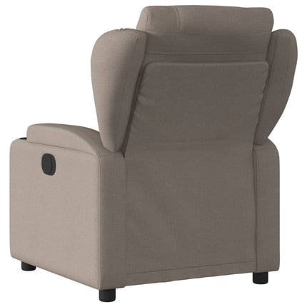 Elektrisk reclinerfåtölj taupe tyg