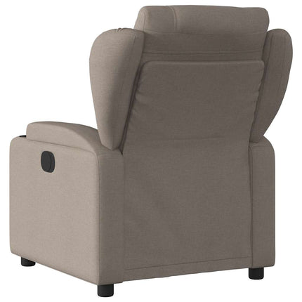 Elektrisk massagefåtölj taupe tyg