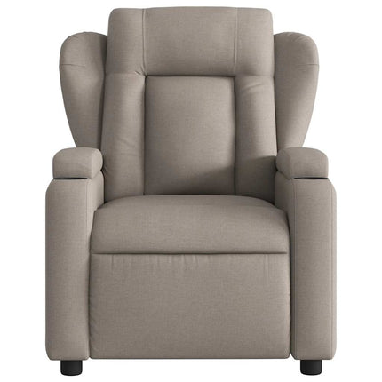 Elektrisk massagefåtölj taupe tyg