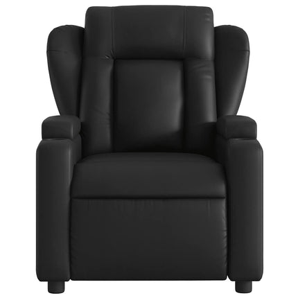 Elektrisk reclinerfåtölj svart konstläder