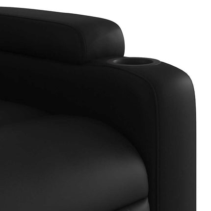 Elektrisk reclinerfåtölj svart konstläder