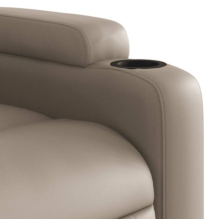 Elektrisk massagefåtölj cappuccino konstläder