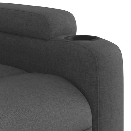 Elektrisk reclinerfåtölj mörkgrå tyg