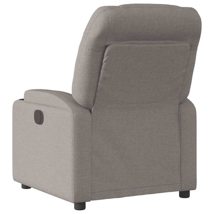 Elektrisk reclinerfåtölj taupe tyg