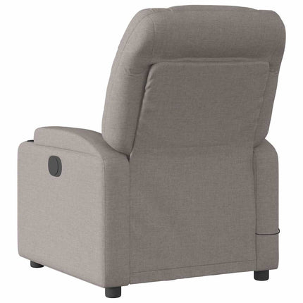 Elektrisk massagefåtölj taupe tyg