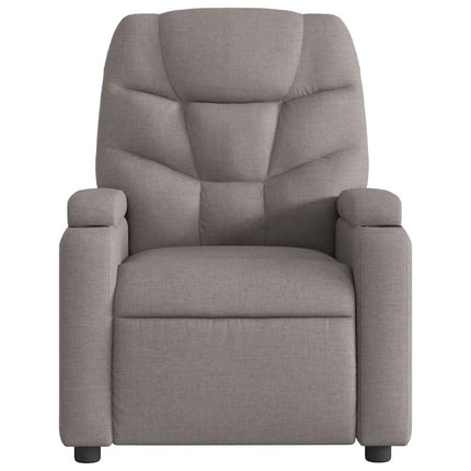 Elektrisk massagefåtölj taupe tyg