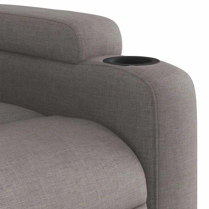 Elektrisk massagefåtölj taupe tyg