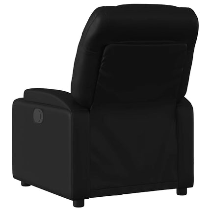 Elektrisk reclinerfåtölj svart konstläder