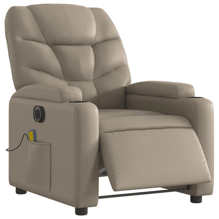 Elektrisk massagefåtölj cappuccino konstläder