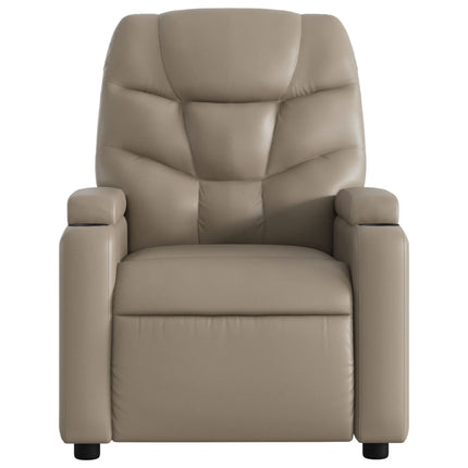 Elektrisk massagefåtölj cappuccino konstläder