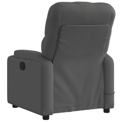 Elektrisk massagefåtölj mörkgrå tyg