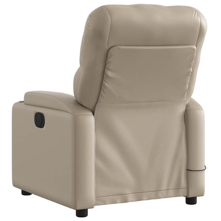Elektrisk massagefåtölj cappuccino konstläder