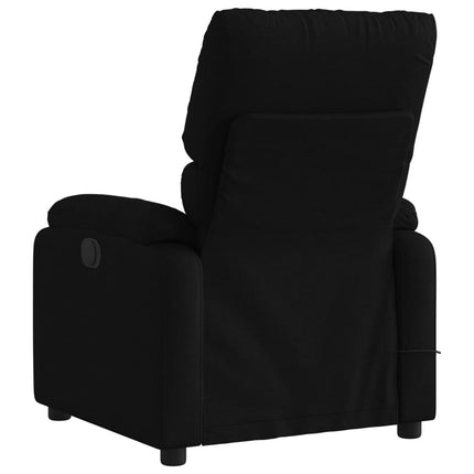 Elektrisk massagefåtölj med uppresningshjälp svart tyg