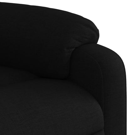 Elektrisk massagefåtölj med uppresningshjälp svart tyg