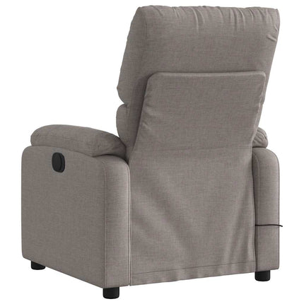Elektrisk massagefåtölj taupe tyg