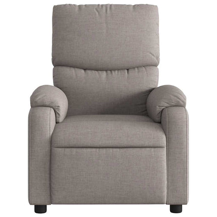 Elektrisk massagefåtölj taupe tyg
