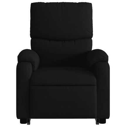 Elektrisk massagefåtölj med uppresningshjälp svart tyg