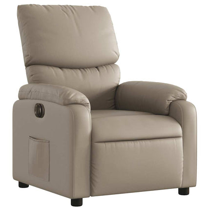 Elektrisk reclinerfåtölj cappuccino konstläder