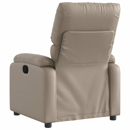 Elektrisk reclinerfåtölj cappuccino konstläder