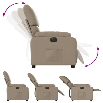 Elektrisk reclinerfåtölj cappuccino konstläder
