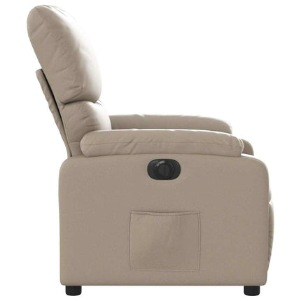 Elektrisk reclinerfåtölj cappuccino konstläder