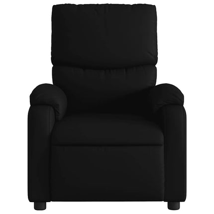 Elektrisk massagefåtölj svart konstläder