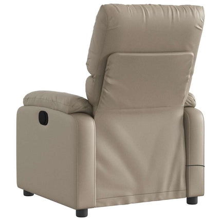 Elektrisk massagefåtölj cappuccino konstläder