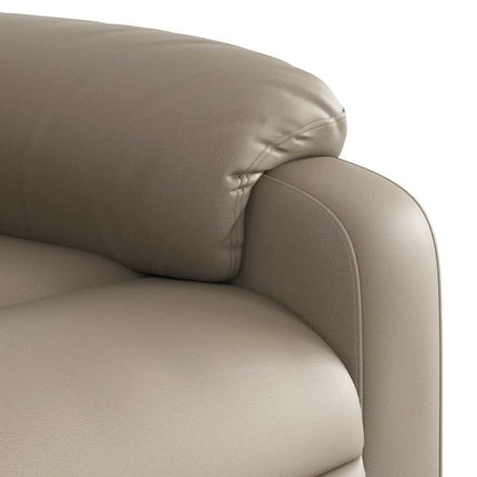 Elektrisk massagefåtölj cappuccino konstläder