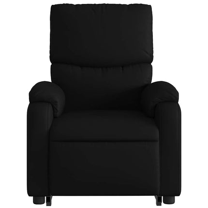 Reclinerfåtölj med uppresningshjälp svart konstläder