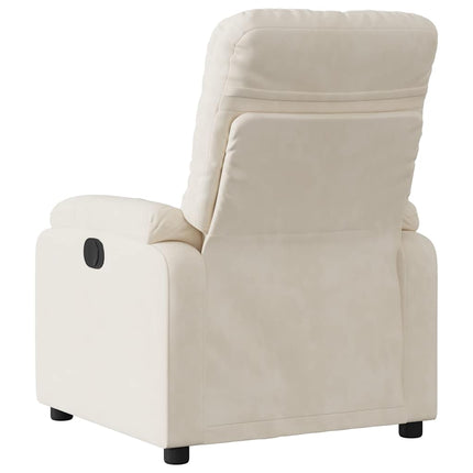 Elektrisk reclinerfåtölj beige mikrofibertyg