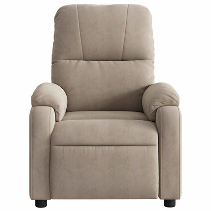 Elektrisk massagefåtölj taupe mikrofibertyg