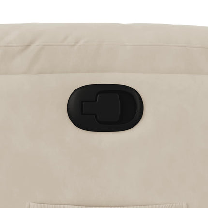 Reclinerfåtölj med uppresningshjälp beige mikrofibertyg