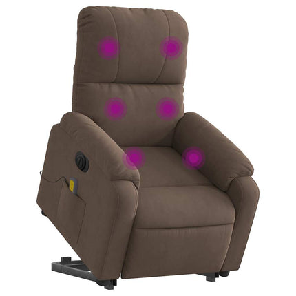 Elektrisk massagefåtölj med uppresningshjälp mikrofibertyg