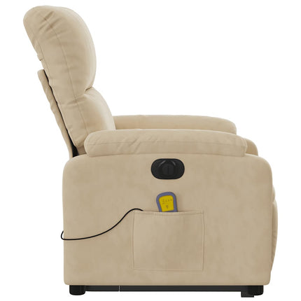 Elektrisk massagefåtölj med uppresningshjälp mikrofibertyg