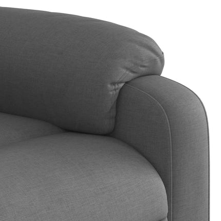 Elektrisk reclinerfåtölj mörkgrå tyg
