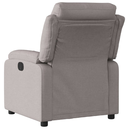 Elektrisk reclinerfåtölj taupe tyg