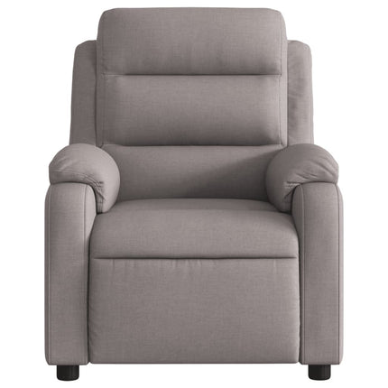 Elektrisk reclinerfåtölj taupe tyg