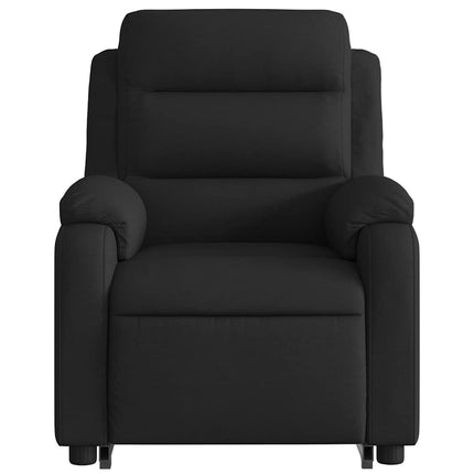 Elektrisk massagefåtölj med uppresningshjälp svart tyg